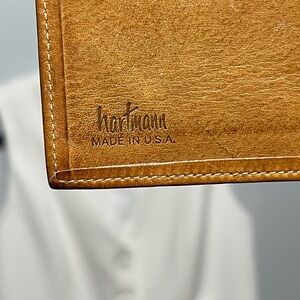 Vintage Hartmann Belting Leather Checkbook Wallet - Saddle Brown